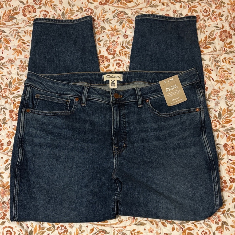 BNWT madewell mid rise stovepipe jeans - size W 18W